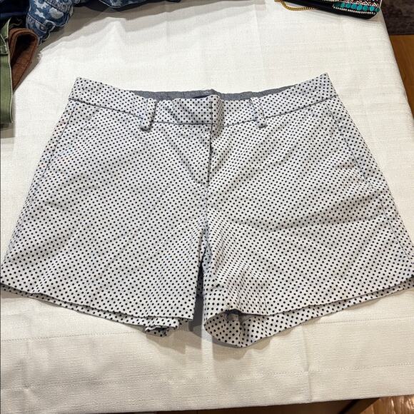 Nautica Pants - Nautica Women's Polka Dot Chino Shorts 5" Inseam Size 8 White Black Cotton
